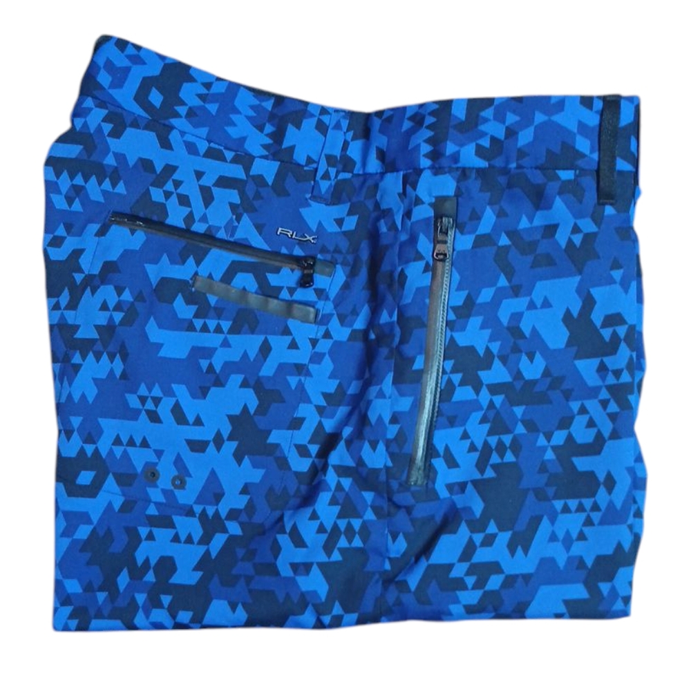 Ralph Lauren RLX Blue Geometric Pattern Performance Shorts 32